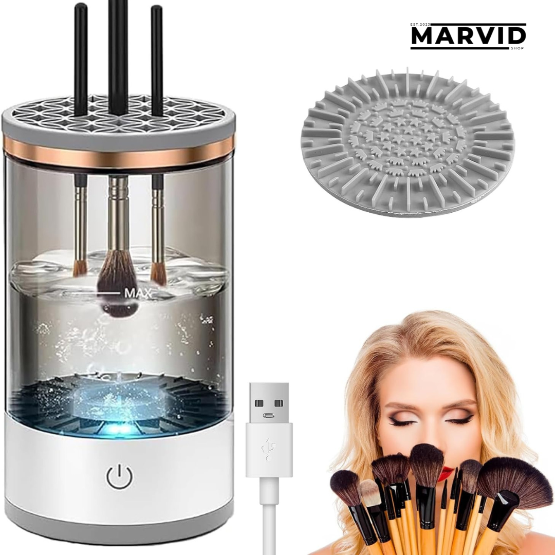 Limpiador de brochas de maquillaje eléctrico