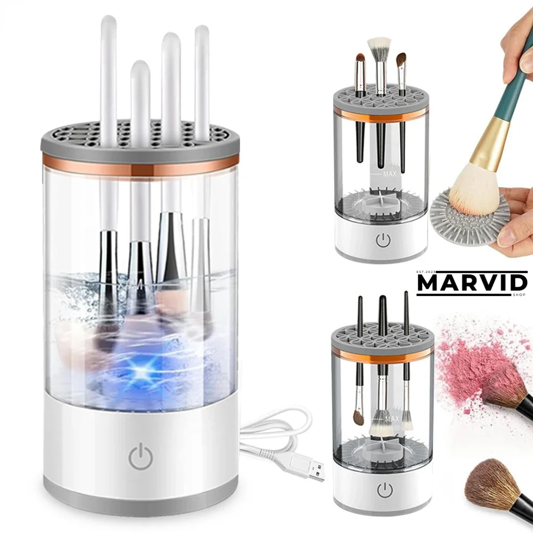 Limpiador de brochas de maquillaje eléctrico