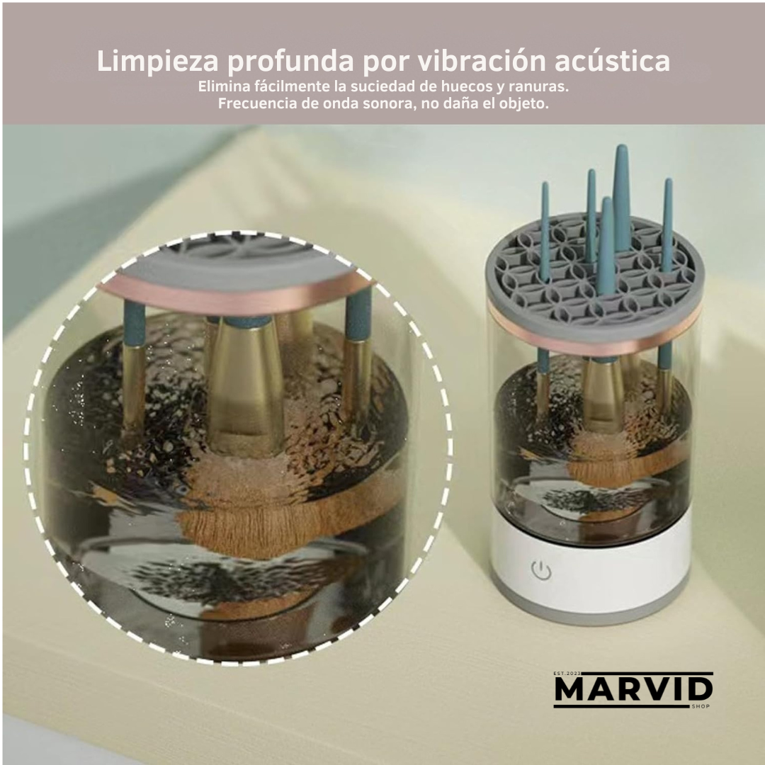 Limpiador de brochas de maquillaje eléctrico